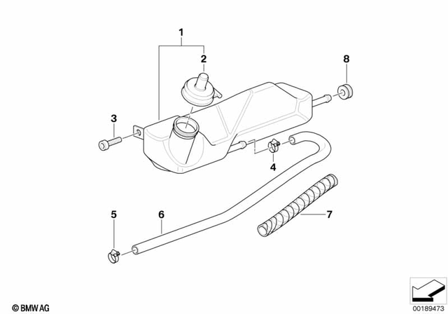 17117653376 - Cooling: Expansion Tank -  for BMW-Motorrad Image
