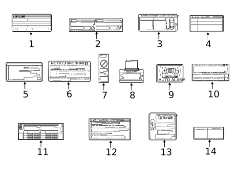 Labels for 2016 Lexus CT200h #0