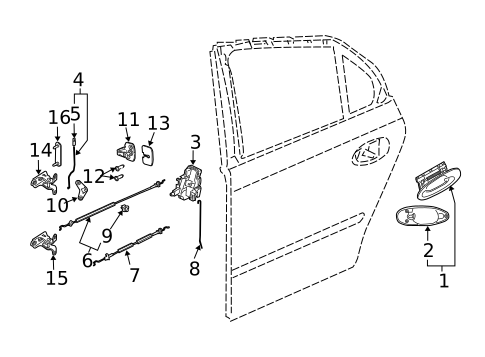 Rear Door for 2007 Saab 9-3 #1