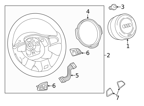 Steering Wheel & Trim for 2016 Audi Q5 #1
