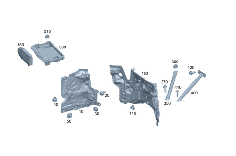 Engine Compartment Partition Wall, Wheel Well Detachable Parts for 2025 Mercedes-Benz GLC43 AMG #0