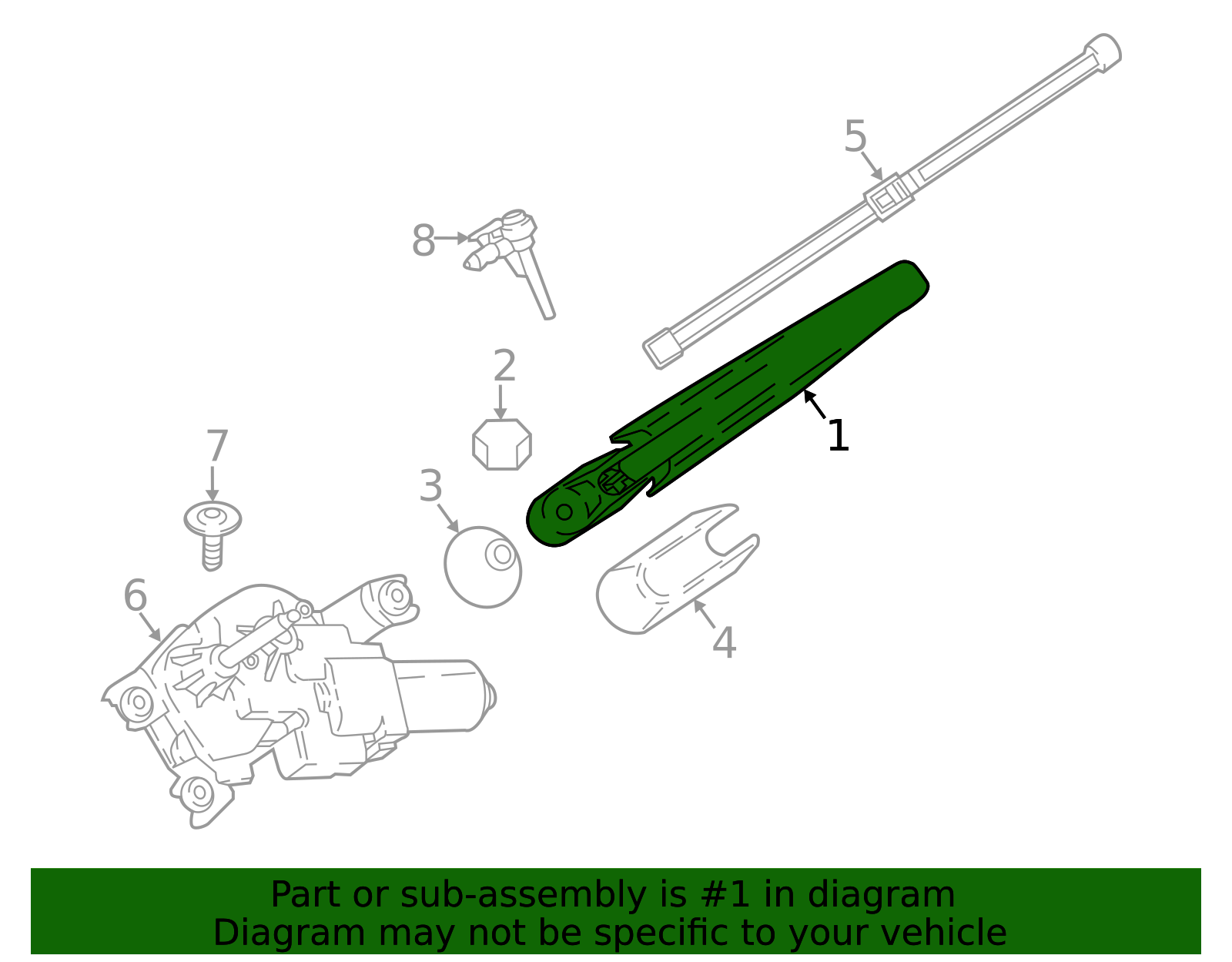 61627407274 - 2018-2024 BMW X3 Wiper Arm (61-62-7-407-274) | BMW