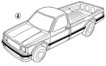 15641925 - Body: Stripe Tape for Chevrolet: S10 | GMC: Sonoma, Syclone Image