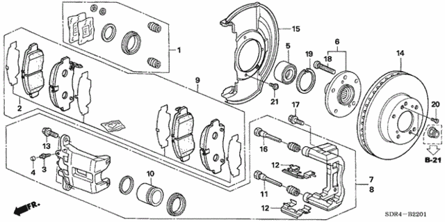 Front Brake ('06-) for 2006 Honda Accord #0