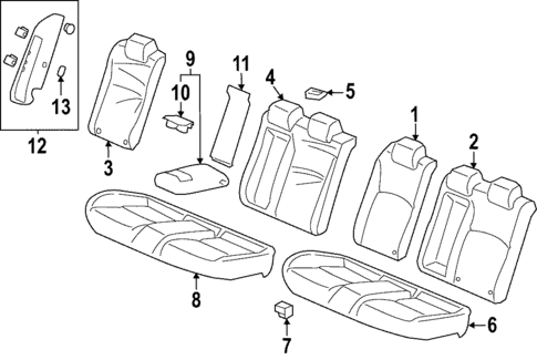 Rear Seat Components for 2025 Acura Integra #0