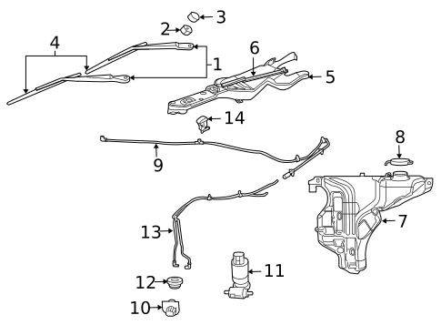Wiper & Washer Components for 2009 Dodge Durango #0