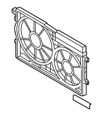 1K0121205AJ - Cooling System: Shroud for Volkswagen: Beetle, CC, Eos, Golf, Golf R, GTI, Jetta, Passat, R32, Rabbit, Tiguan, Tiguan Limited Image