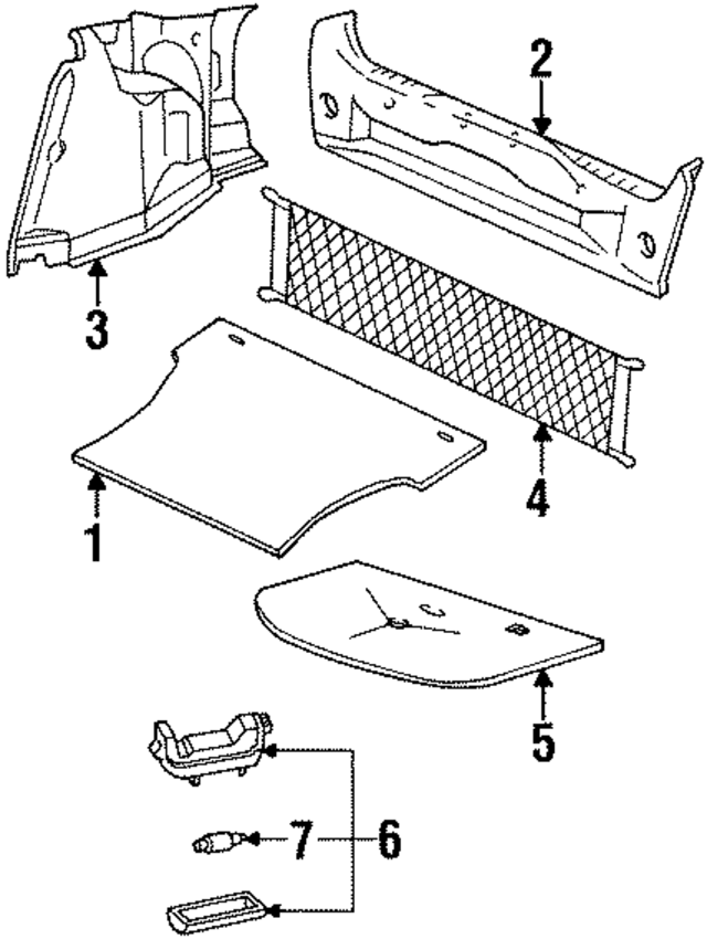 YS2Z13A756AA - Body: Compartment Lamp for Ford Image