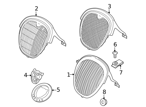 Grille & Components for 2005 Jaguar S-Type #0