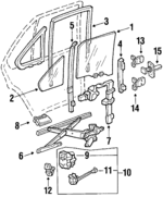 76350SE7810 - Body: Movable Glass for Acura: Integra Image