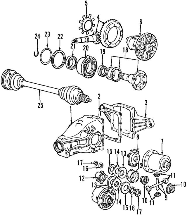 33131207280 - Universals &amp; Rear Axle: Drive Shaft Snap Ring for BMW Image