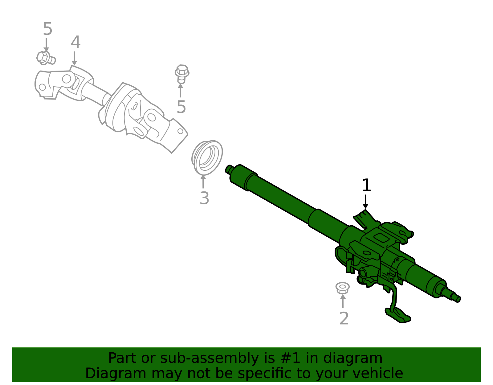 34500FL01A Genuine Subaru Column Assembly Ue