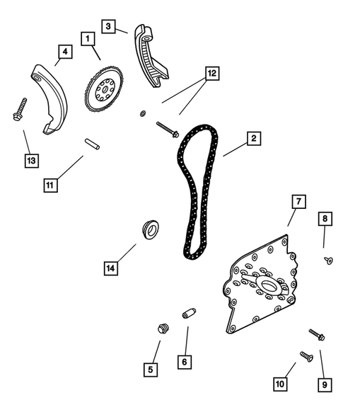 Timing Belt/Chain and Cover for 2002 Dodge Neon #0