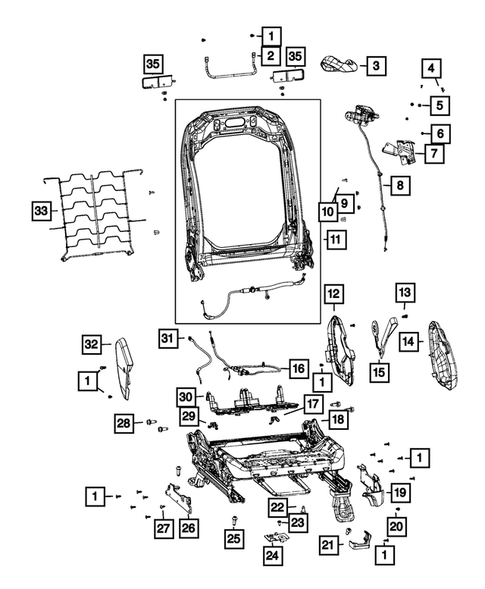 Front Seats - Adjusters, Recliners, Shields and Risers for 2020 Jeep Wrangler #3