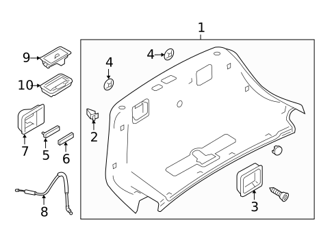 Interior Trim - Trunk for 2013 Audi A8 Quattro #0