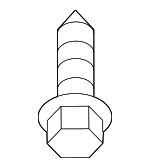 N10045504 - Body: Front Shield Retainer Screw for Audi: A4, A4 allroad, A4 Quattro, A5 Quattro, A6, A6 allroad, A6 Quattro, A7 Quattro, A7 Sportback, A8 Quattro, RS5, S4, S5, S6, S7 Sportback, S8, TT, TT Quattro, TT RS Quattro, TTS Quattro Image