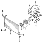 8A0260420A - : Condenser Bracket for Audi Image