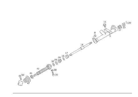 Steerg. Column Jacket Tube & Steerg. Shaft for 1989 Mercedes-Benz 300CE #0