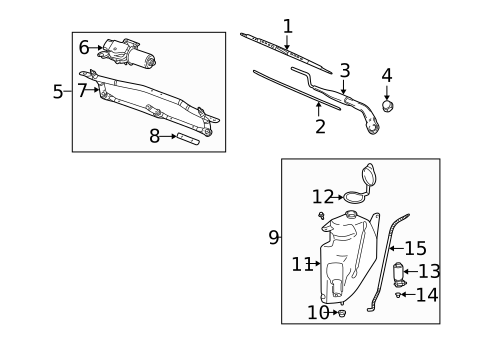 Wiper & Washer Components for 2005 Chevrolet Equinox #0