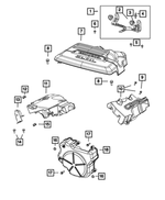 68490216AA - Engine: Engine Cover Bracket for Jeep: Gladiator, Wrangler | Ram: 1500 Image