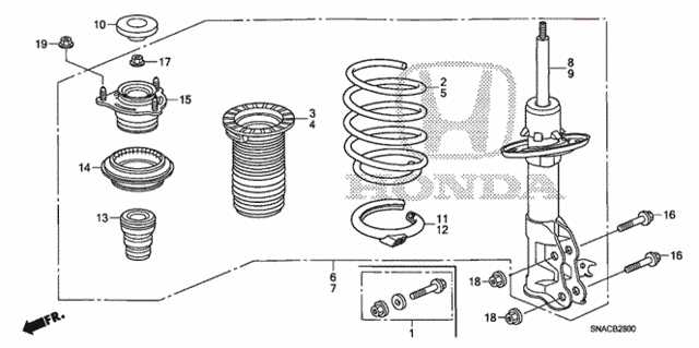 Front Shock Absorber for 2010 Honda Civic #0