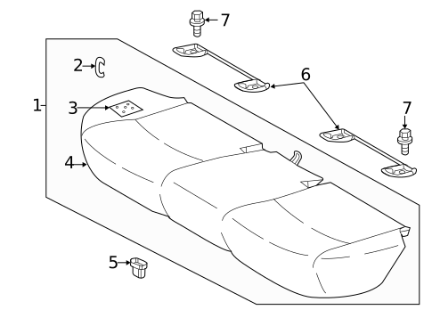 Rear Seat Components for 2020 Mitsubishi Mirage G4 #1