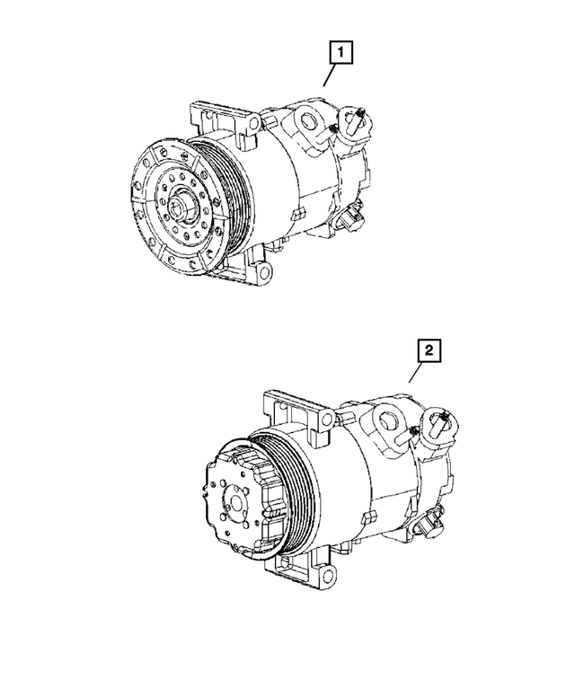 55111555AA - Air Conditioners and Heaters: Air Conditioning Compressor for Mopar Image