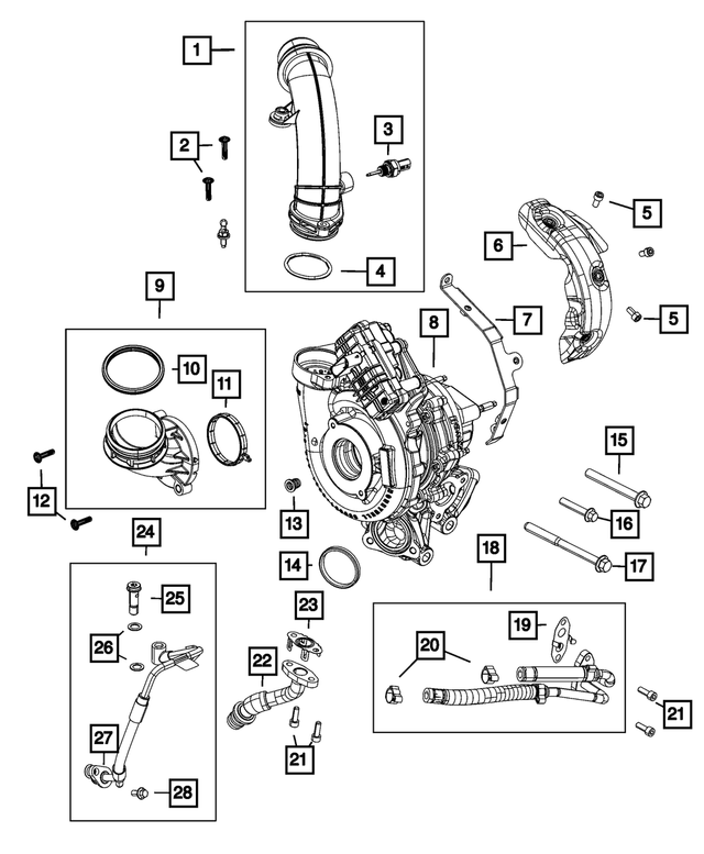 68490038AA - Engine: Turbo To Charge Air Cooler Hose for Mopar Image image