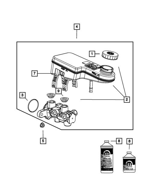 Brake Master Cylinder for 2009 Dodge Journey #0