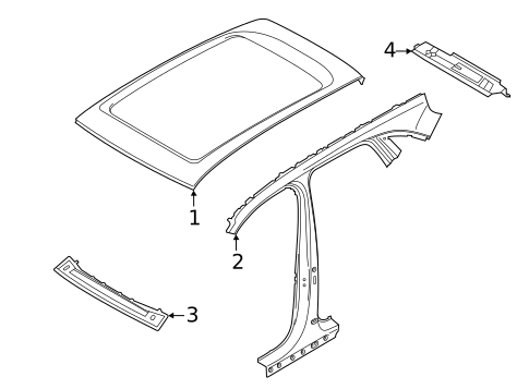 Roof & Components for 2022 Porsche Cayenne #1