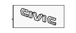 75722T20A00 - Body: Nameplate for Honda Image