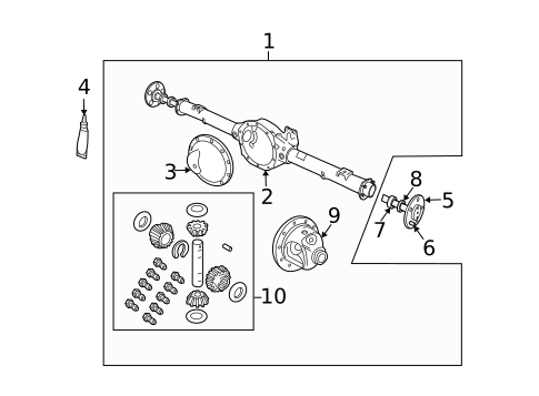 Axle & Differential for 2008 Chrysler Aspen #1