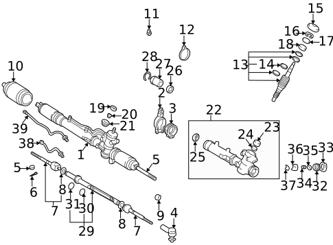 Steering Gear & Linkage for 1997 Toyota RAV4 #0