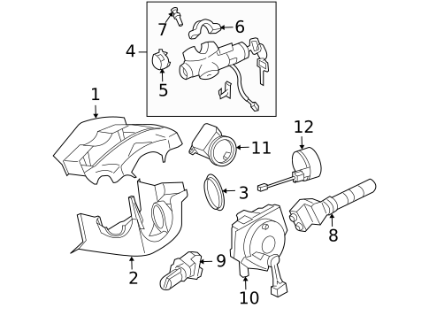 Shroud, Switches & Levers for 2006 Nissan 350Z #1