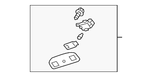 22880936 - : Part# 22880936 Light Platinum Driver Side Roof Rail Rear Reading and Courtesy Lamp for Cadillac: ATS Image