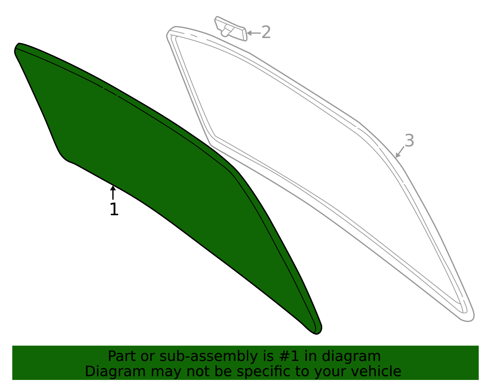 iti✿様 OEM Back Glass Part # 64811-AA090-83 | Modern Toyota Parts