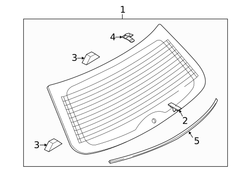 Glass - Lift Gate for 2011 Mazda CX-9 #0