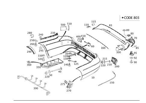 Rear Bumper for 2014 Mercedes-Benz E250 #0