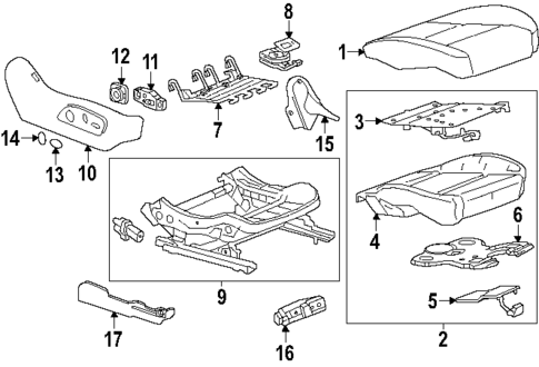 Passenger Seat Components for 2025 Buick Enclave #0
