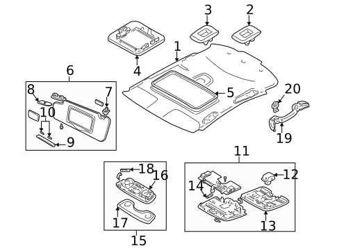 Interior Trim - Roof for 2006 Volvo S80 #0