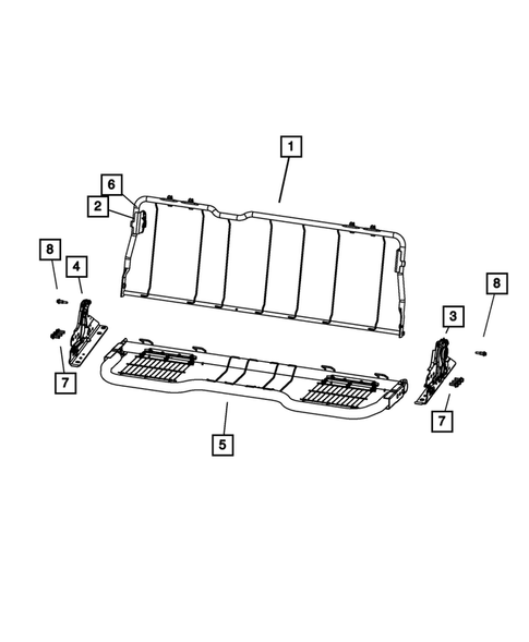 Rear Seats - Second Row Adjusters, Recliners, Shields and Risers for 2011 Ram 1500 #3