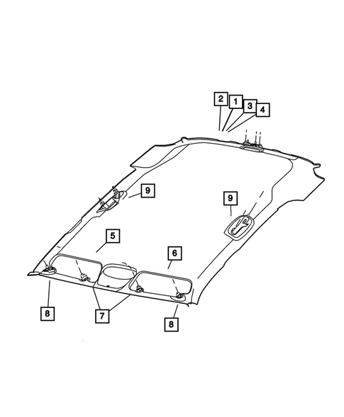 Headliner and Visor for 2003 Jeep Liberty #0