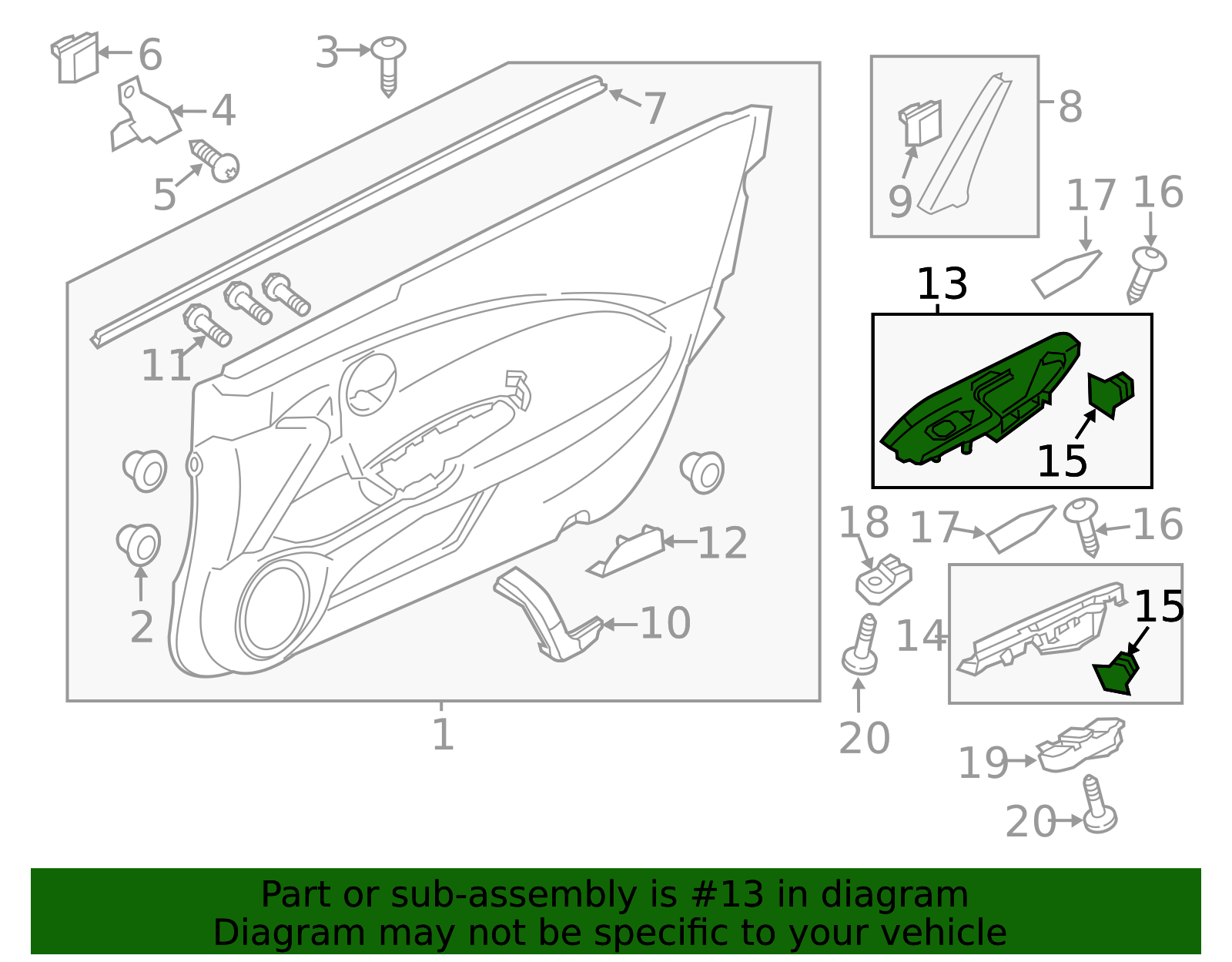 2011-2016 Honda CR-Z Door Window Switch Bezel 83543-SZT-G01ZA | OEM ...