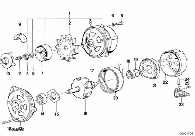 7119951453 - Engine Electrical System: Woodruff Key - 4X5 for BMW-Motorrad Image