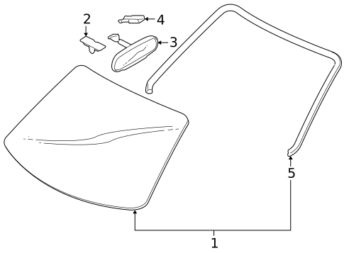 Glass - Windshield for 2009 Mazda 3 #0