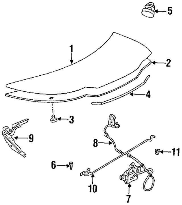 4697000 - Body: Hood Release Cable for Mopar Image