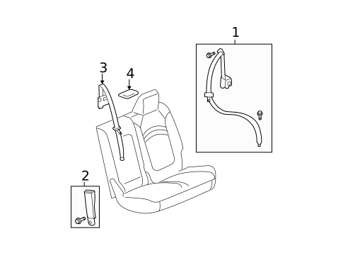 Seat Belt for 2008 GMC Acadia #0