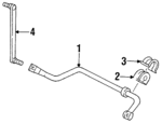 8F2Z5482A - Suspension: Stabilizer Bar for FORD Image