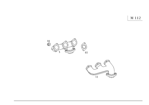 Exhaust Manifold for 2002 Mercedes-Benz S 55 AMG&reg; #1