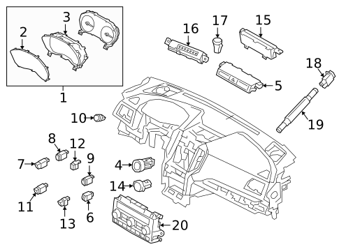 Cluster & Switches for 2024 Subaru Ascent #0